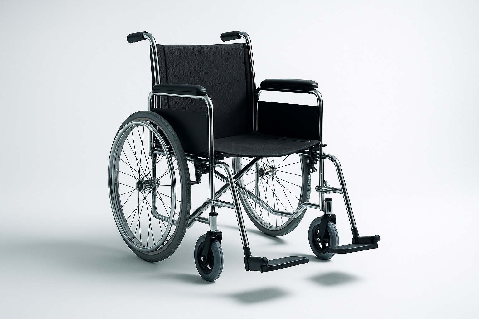 Foldable manual wheelchair Malaysia — 12 kg, steel frame, 100 kg max load